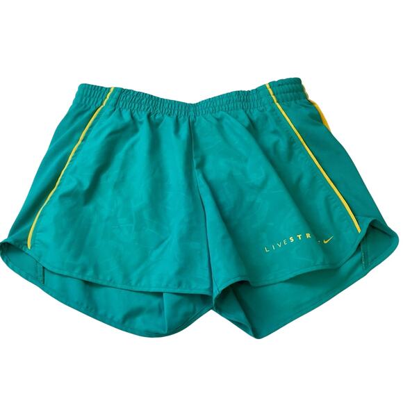 Nike Dri Fit Livestrong Turquoise Running Shorts Lightweight Performance - Picture 4 of 16